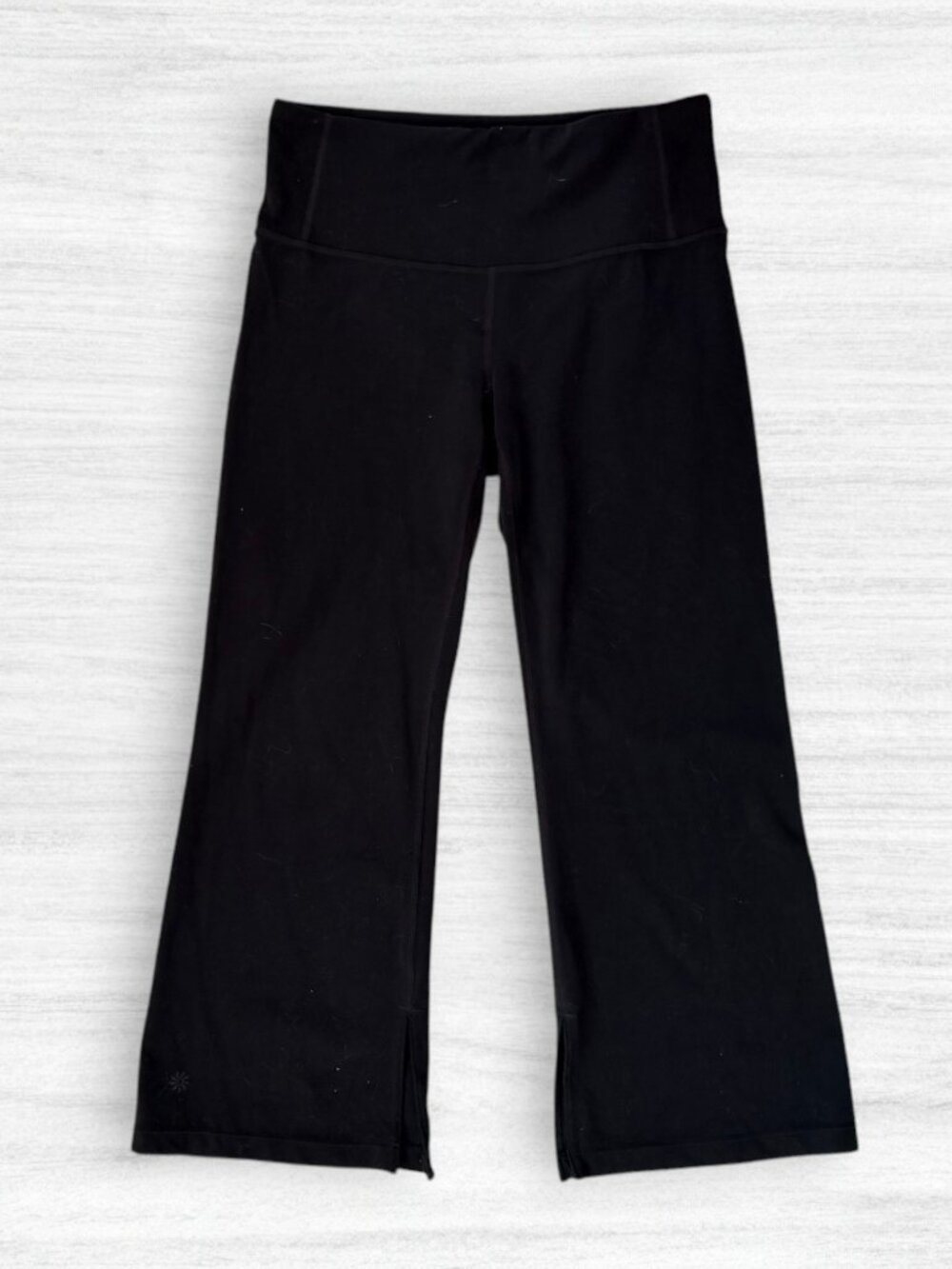 Athleta Barre Kickflare Pants Black Small Petite SP High Rise Yoga Pilates S/P
